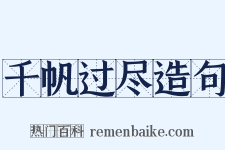 千帆过尽造句是什么意思的图片